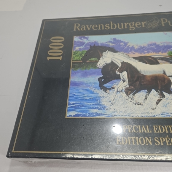 2001 Ravensburger 1000 Puzzle Running Horses Sealed New - Picture 2 of 9